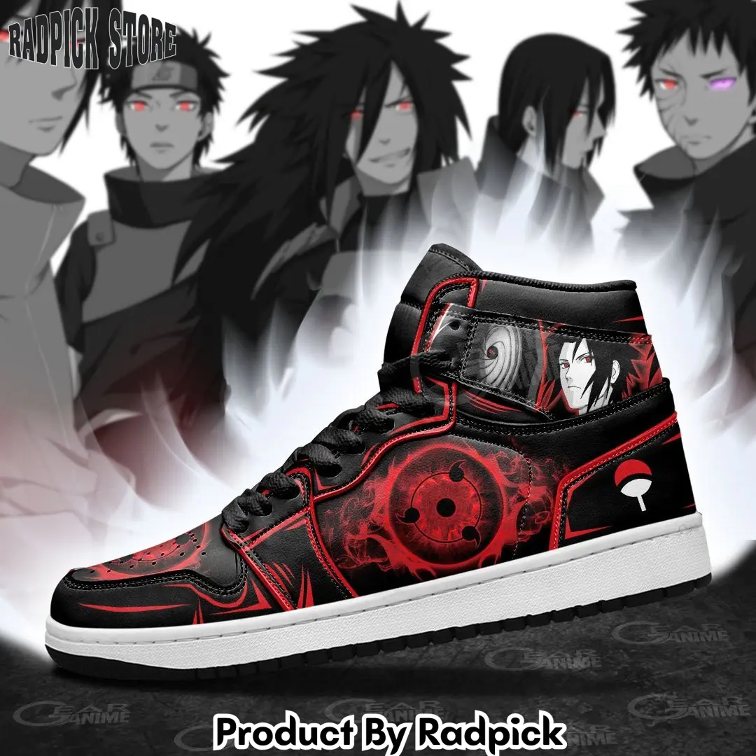 Uchiha sharingan eyes air jordan high top sneakers anime  rp0352770